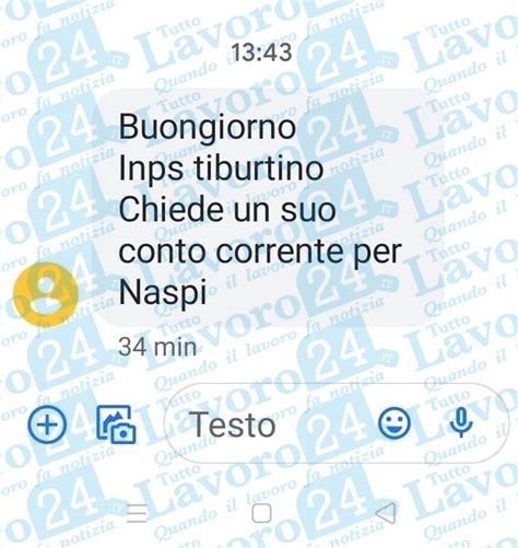 Naspi In Pagamento Ma Arriva Questo Sms Da Inps Ecco Cosa Dice