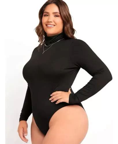 Kit 2 Body Feminino Plus Size Collant Suplex Moda Plus Size