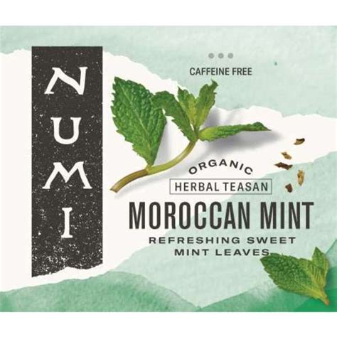 Numi Organic Tea Moroccan Mint Herbal Tea PK100 30104 Zoro