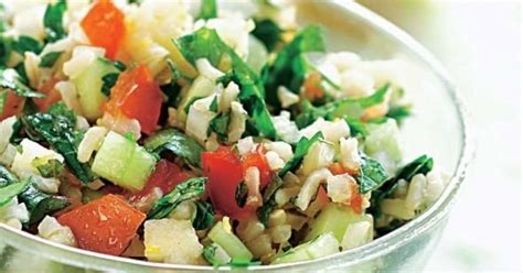 Recette salade de riz façon taboulé Marie Claire