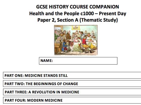 Aqa 9 1 Gcse History Health And The People Part Two Teaching Resources