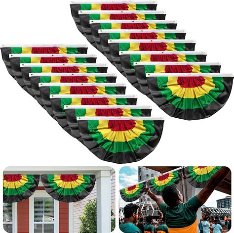 Amazon 16Pcs Juneteenth Bunting Fan Flag 3 X1 5 Ft June 19th