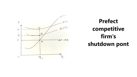 Perfect Competitive Firm S Shut Down Shutdown Point Youtube