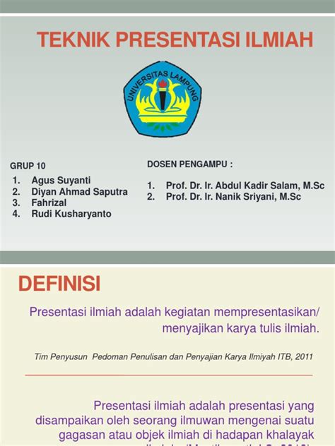 Kelompok 10 Teknik Presentasi Ilmiah Pdf