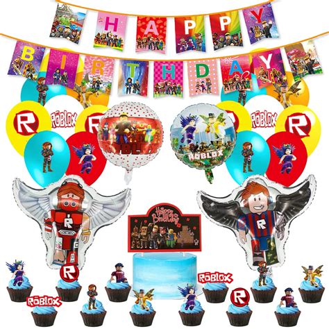 Buy Roblox Balloon Theme Party Supplies, Roblox Party Supplies, Roblox ...