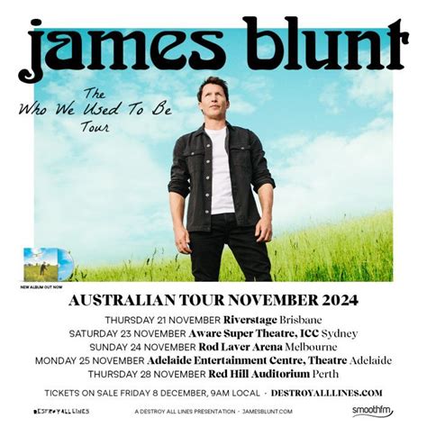 JAMES BLUNT announces Australian 2024 Tour