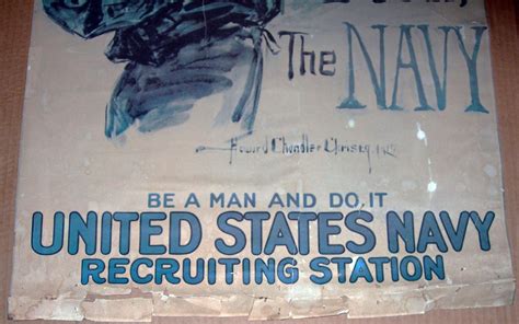 Authentic Wwi Poster Gee I Wish I Were A Man Id Join The Navy Needs