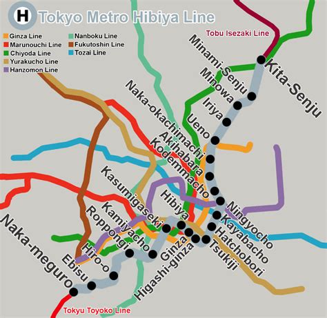 Hibiya Line Map Tokyo Metro, 45% OFF