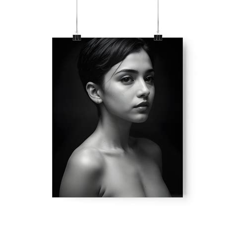 Mature Sensual Erotic Nude Woman Poster In B W Intimate Adult Wall Art Seductive Erotic Mature