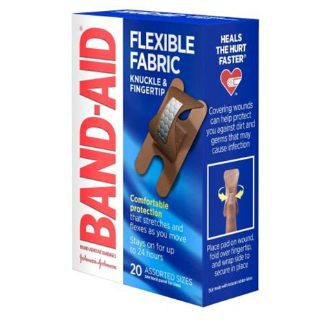 Band Aid Brand Fabric Adhesive Bandages Finger And Knuckle 20 Ct Pack Of 14 14 Packs Kroger