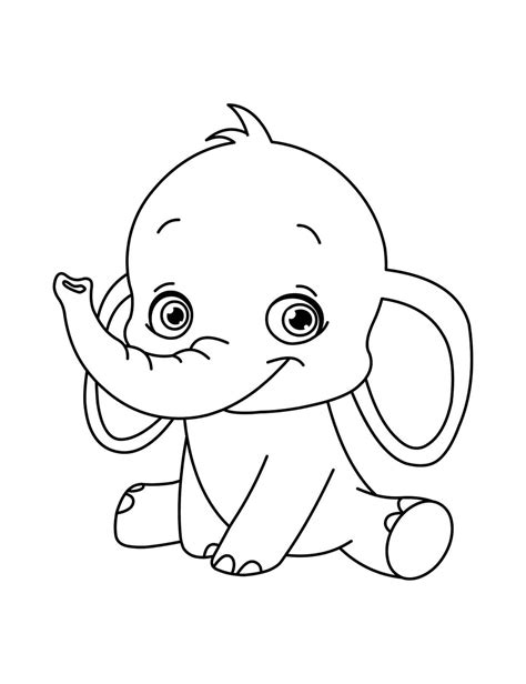 Baby Elephant Coloring Pages Free Printable 109 Coloring Craze