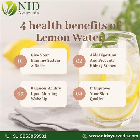 Benefits of Lemon water - Nidayurvedaads - Medium