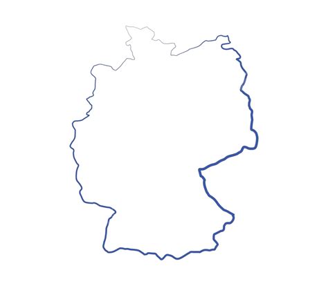 Germany Map National Illustration White Vector National Illustration