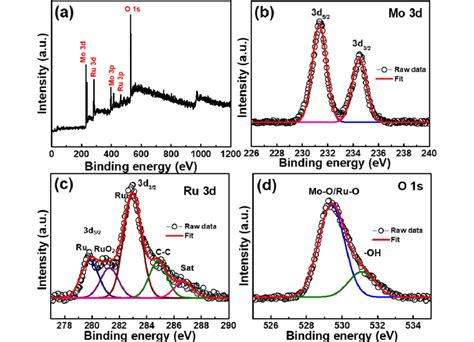 A Xps Survey Spectrum Of Moo Ruo And High Resolution B Mo