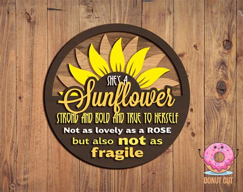 Sunflower Svg Laser Cut Files Cutting Plan Cnc Sign Wood Etsy