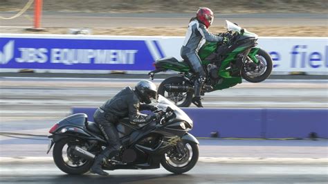 Ninja H2 Sx Vs Hayabusa Superbikes Drag Racing Youtube