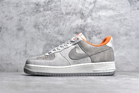 Nike Air Force 1 07 Grey And Orange Shoes Mens Fashion Footwear Sneakers On Carousell