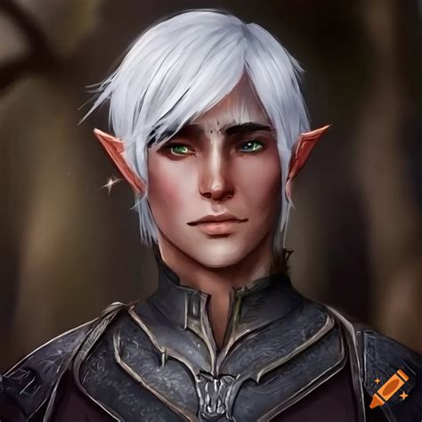 Charming Fenris From Dragon Age 2 With Green Eyes In A Natural Setting