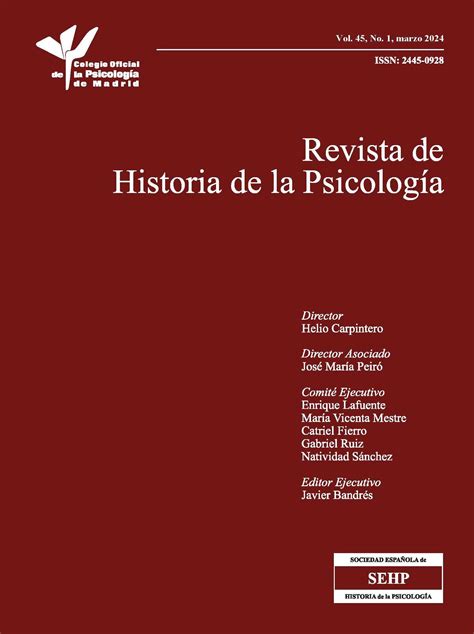 Primer número de 2024 de la revista Historia de la Psicología