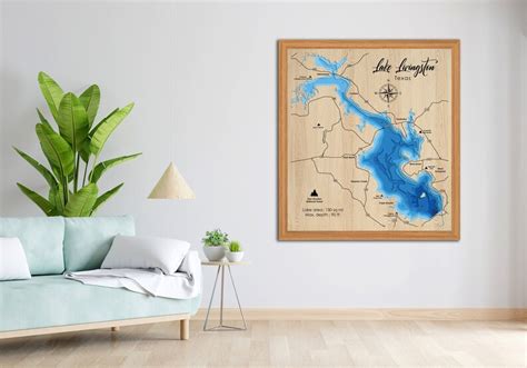 Digital File Pdf Svg Lake Livingston Texas Map Bathymetric Etsy