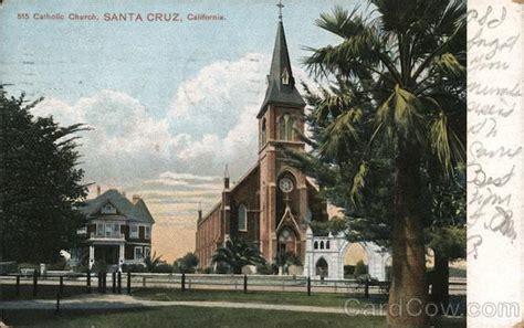 Catholic Church Santa Clara, CA Postcard