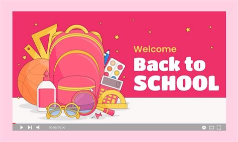 Free Vector Youtube Thumbnail For Back To School Season