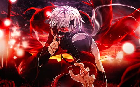 Ken Kaneki Red Lights Night Red Eyes Sasaki Haise Tokyo Ghoul HD