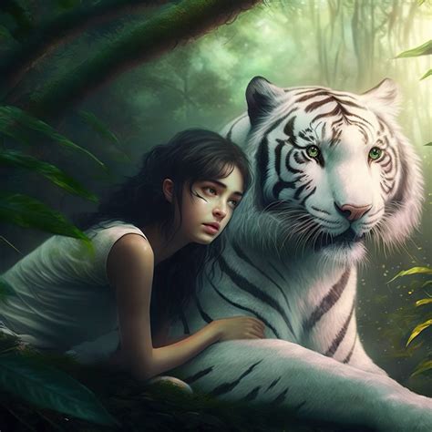 A Girl And Her Tiger By Aicharactersart On Deviantart