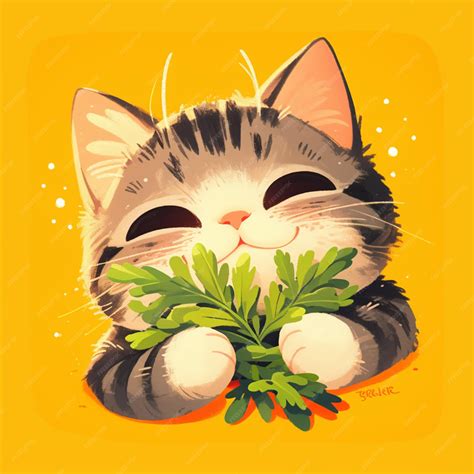German Rex Cat Rolling in Catnip | Premium AI-generated vector