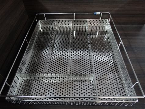 Pcb001 Rectangular Stainless Steel Perforated Cutlery Basket For