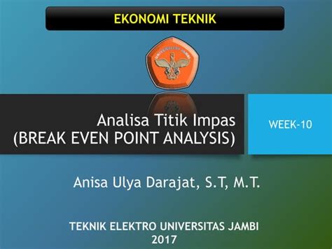 Analisa Titik Impas Ppt