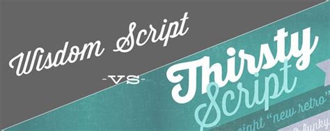 Font Fight! Wisdom Script vs Thirsty Script - Design Your Own (lovely) Blog