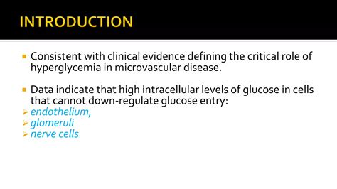 Microvascular Complications Of Diabetes Pathophysiology Ppt