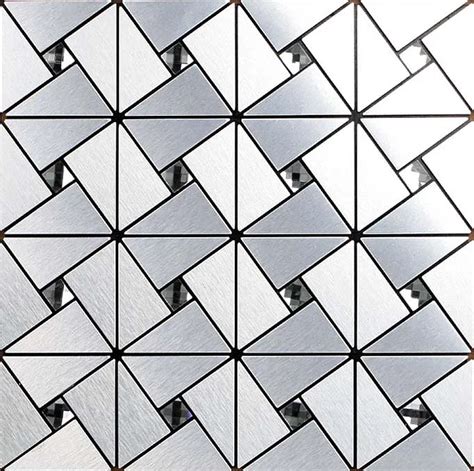 Peel And Stick Tile Backsplash Triangle Silver Adhsive Mosaic Wall Tiles