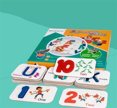 Flash Cards Abecedario Y Números Madera Montessori Inglés MercadoLibre