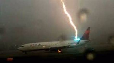 Most Dangerous Lightning Strike Caught On Camera That Hit An Airplane