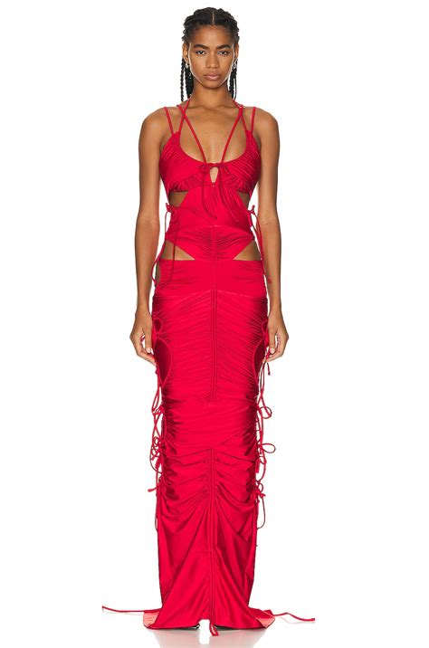 Balenciaga Patched Bikini Dress In Red FWRD