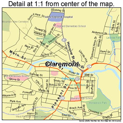 Map Of Claremont Nh - Fredi Jo-Anne