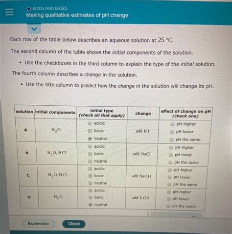 Solved O ACIDS AND BASES Making Qualitative Estimates Of PH Chegg