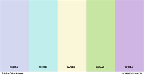 soft ice color scheme palettes schemecolorcom