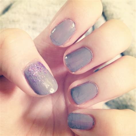 Essie Chinchilly Nails With Purple Sparkle Nails Makeup Nails Essie