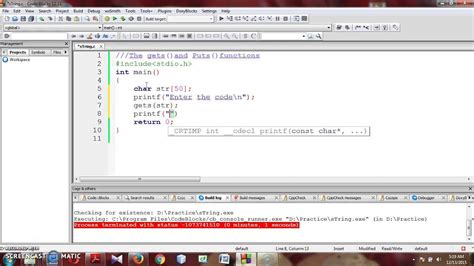 C Programming Tutorialbangla 41 Gets Function And Puts Function Youtube