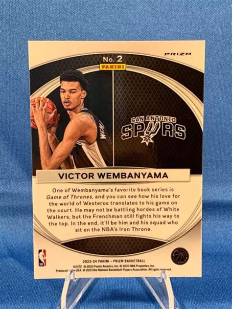 Panini Prizm Victor Wembanyama Global Reach Rookie Base Rc