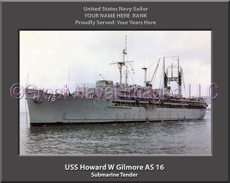 Uss Howard W Gilmore As 16 Personalized Navy Ship Photo ⋆ Us Navy