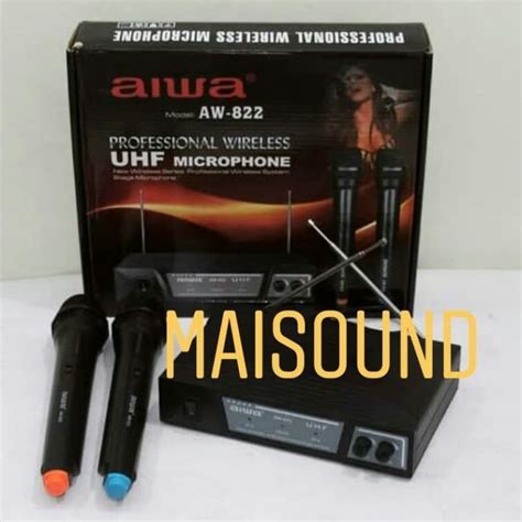 Mic Wireless Aiwa Aw Uhf Microphone Aw Lazada Indonesia