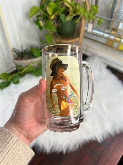 Vintage 1980s Strip And See Drinking Glass And Mug Naked Women Etsy