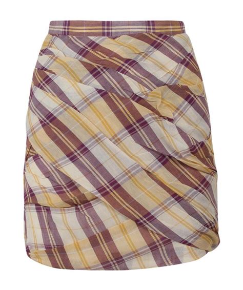 Isabel Marant Étoile Plaid Skirt In Nude ModeSens