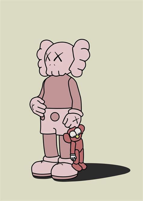 Kaws Figure Poster By SBS Displate Mini Canvas Art Cute Canvas