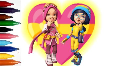 Yaya Dan Ying Boboiboy Galaxy Menggambar Dan Mewarnai Yaya Dan Ying