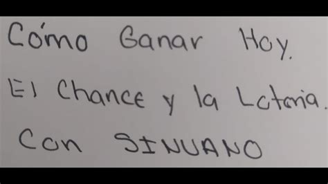 Cómo Ganar el Chance Hoy con Sinuano en Colombia Números Ganadores